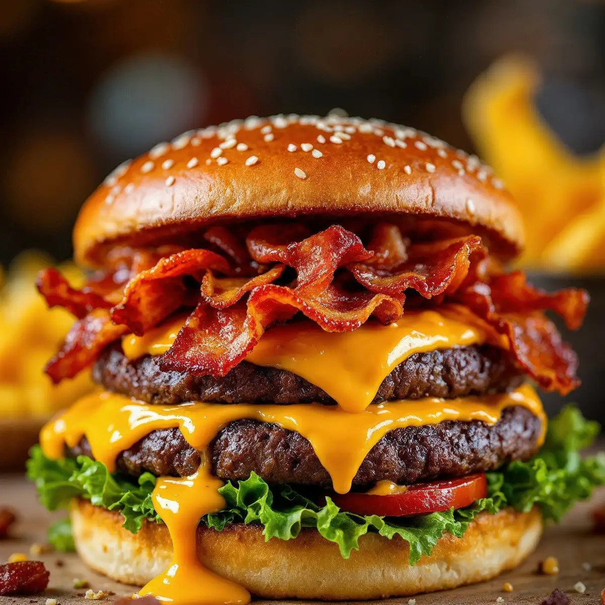 Double cheese bacon